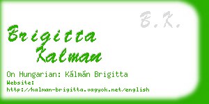 brigitta kalman business card